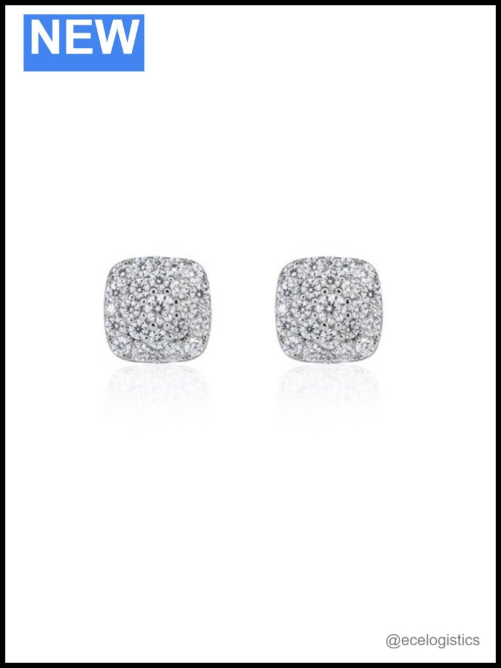 Moissanite Stud Earrings 925 Sterling Silver Screw Back Unisex Gift
